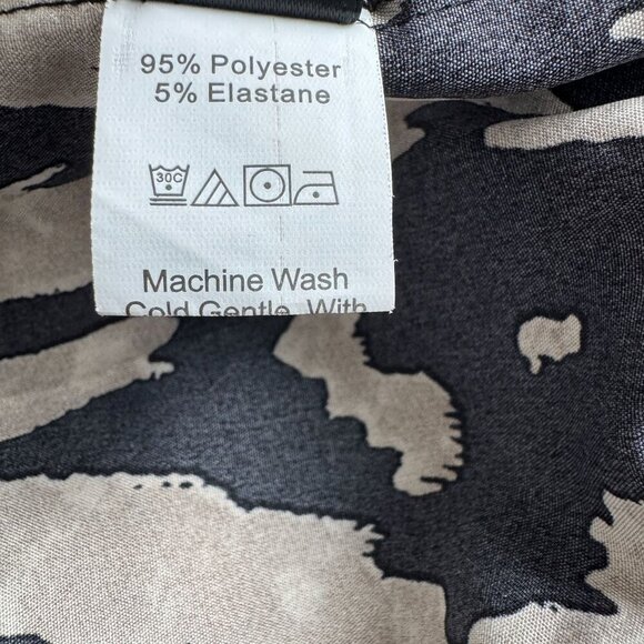 Shein Women Leopard Print Maxi Short Sleeve Dress Size L - Picture 4 of 7